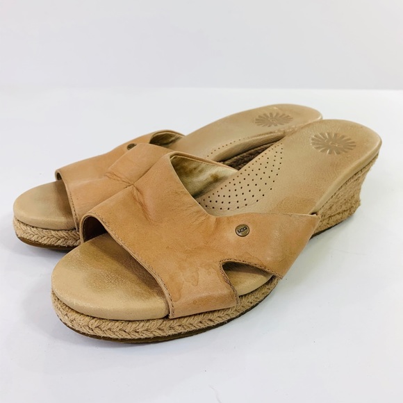 UGG Shoes - UGG Espadrille Sandal Wedge Tan